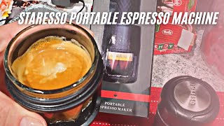 STARESSO Portable Espresso Machine Review amp User Manual  Mini Coffee Maker for Travel Camping [upl. by Nowed37]