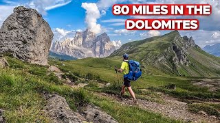 Hiking amp Wild Camping the Alta Via 1  80 Miles in the Dolomites [upl. by Takakura]