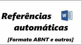 Como colocar AUTOMATICAMENTE Referências Bibliográficas formato ABNT no Word [upl. by Aillimat]