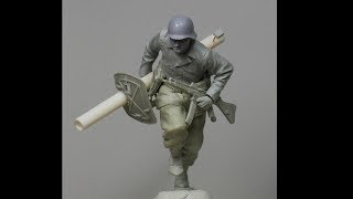 Sculpting 116 German SS soldier part 3 [upl. by Yleve256]