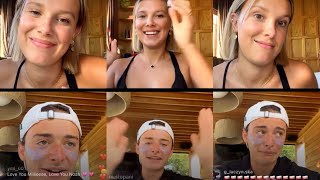 Millie Bobby Brown amp Noah Schnapp Full Instagram Live Stream 70822 [upl. by Crawley712]