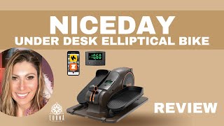 Niceday Under Desk Elliptical Mini Seated Elliptical Bike with Bluetooth amp APP Magnetic REVIEW [upl. by Nynahs]