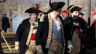 George Washington crosses Delaware River in annual Christmas Day Revolutionary War reenactment [upl. by Farrow]