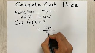 How to Calculate the Cost Price Easy Trick [upl. by Hayouqes]