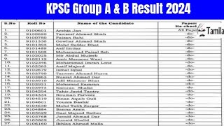 KPSC Group A amp B Result 2024  Cut Off Marks Merit List [upl. by Atilrac358]