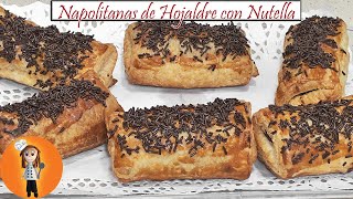 Napolitanas con Hojaldre y Nutella  Receta de Cocina en Familia [upl. by Musette287]