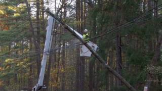 Connecticut battles downed power lines [upl. by Ahsotan]