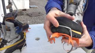 Fitting Petzl Leverlock Crampons to Climbing Boots [upl. by Watanabe387]