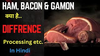 Ham bacon gammon difference  Food Production Class on ham bacon and gammon  IHM NOTES [upl. by Nalat64]