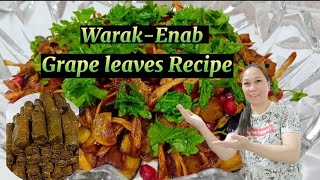 WarakEnab  Arabic recipe of Grape leaves Grape leaves Stuffed [upl. by Lomasi]