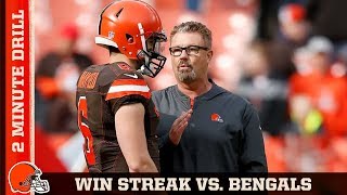 Baker amp Browns Looking to Continue Win Streak vs Bengals  2 Minute Drill [upl. by Sholes]