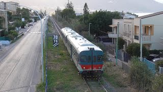 Aln 668 3040  3010 in transito dal CAVALCAVIA di Alcamo Marina  ENTRATA IN CURVA [upl. by Aleacim548]