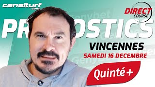 Pronostic Quinté et des courses PMU du Samedi 16 décembre 2023  En partenariat avec GenybetTurf [upl. by Cathryn]