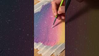 Rainbow sky and stars✨💟 acrylicpainting art cloudpainting [upl. by Yeldah]