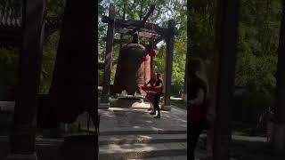 Two foreigners ring bells in Xian Ancient Chinese relied on ringing bells to tell the time travel [upl. by Eibmab]