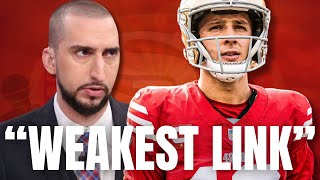 Nick Wright quotBrock Purdy is the Weakest Link on the 49ersquot 👀 [upl. by Tewfik]