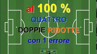 scommesse sportive  Sistema a 4 doppie ridotte  SISTEMA VINCENTE scommessa pronostici pronostico [upl. by Adah]