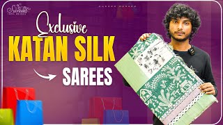 Exclusive Katan Silk Saree Collection  Suresh Sarees  Designer Silk Sarees [upl. by Ialda]