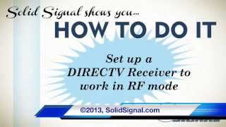 HOW TO DO IT Set your DIRECTV Receiver to work with an RF Remote [upl. by Anitsyrhc]