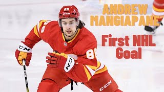 Andrew Mangiapane 88 Calgary Flames first NHL goal Feb 9 2019 [upl. by Cestar]