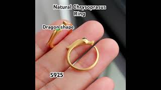 Dragon shape Natural Chrysoprasus Ring christmas fyp love luck finejewelery finecollection [upl. by Dianthe]