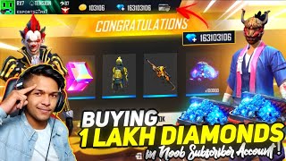 Buying 80000 Diamonds In My Biggest Subscriber Account  LIVE REACTION 😱 Garena Free Fire 2020 [upl. by Lurlene]