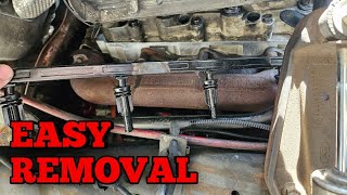 Glow Plug Harness Removal 60 Powerstroke Oil Leak [upl. by Arrik]