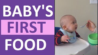 Babys First Food Reaction at 6 Months Old  How to Start Solids  Pediatric Nursing [upl. by Walli]