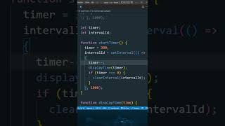 Timer with setInterval in JavaScript  shorts [upl. by Etireuqram86]