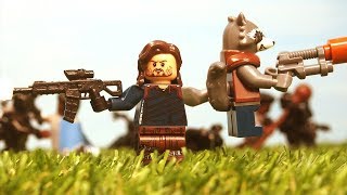 Lego Avengers Infinity War Bucky Rocket Raccoon Wakanda battle fight scene Lego Stop Motion [upl. by Elenore]