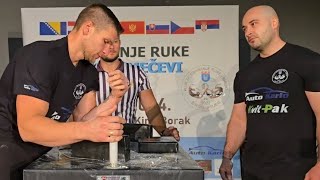 Tomislav OdorjanMatej Zidarić left hand Armwrestling super matches Široki Brijeg 03112024 [upl. by Sirraf]