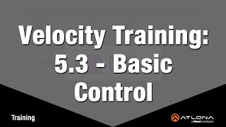 Velocity Training  53 Basic Control [upl. by Attaymik589]