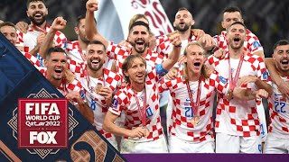 Croatias trophy ceremony after winning third place at 2022 FIFA World Cup [upl. by Anairuy]