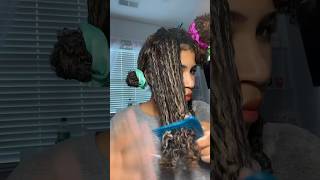 Detangling my matted hair 😬 curlyhair naturalhair haircare [upl. by Nisior196]