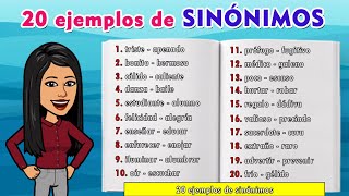 20 ejemplos de sinónimos  Examples of synonyms [upl. by Anaihr]