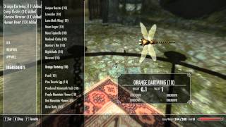 TESV Skyrim  quotCHEATquot  Ingredients Alchemy spawn all Alchemy Ingredients [upl. by Radec]