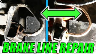 How To REPAIR A Brake Line  Quick and EASY DIY [upl. by Eivad685]