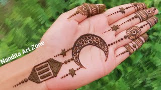 EID 2024 Special Chand Mehndi Design  simple mehndi designs  simple eid mehndi designs [upl. by Aihsrop]