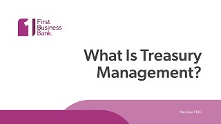 What Is Treasury Management [upl. by Ruffin997]