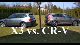 Bmw X3 vs Honda CRV  dimensions boot size trunk [upl. by Nerha646]