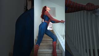 Spidey transition cosplay cosplaygirl spiderman [upl. by Ellimak]