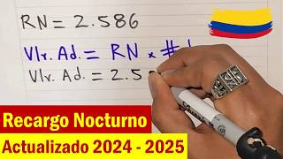 Cómo calcular el RECARGO NOCTURNO en Colombia 2024 [upl. by Tisbee851]