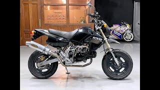 【KAWASAKI】KSR110｜KL110A｜TUKIGI Racing製フルエキゾーストマフラー、油圧クラッチKIT 装備＊その他の装備は説明に記載しています↓ [upl. by Derej]