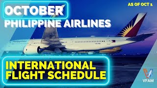 🛑UPDATED OCTOBER 2021 FLIGHT SCHEDULE via PHILIPPINE AIRLINES  INTERNATIONAL FLIGHT CALENDAR [upl. by Peterec24]