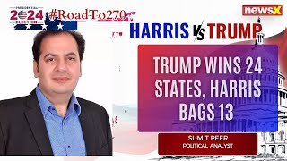 US Election Result 2024  Trump Wins 24 States Harris Bags 13  Trump Vs Harris  NewsX [upl. by Arihsay364]