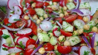 Ensalada de Tomate Rábano y Garbanzo  Mi Cocina Rápida [upl. by Jacobson]