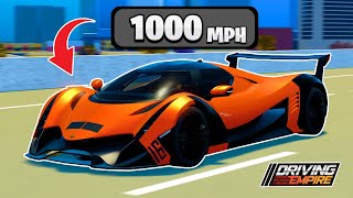 Hitting 1000 MPH In Driving Empire [upl. by Azerila]