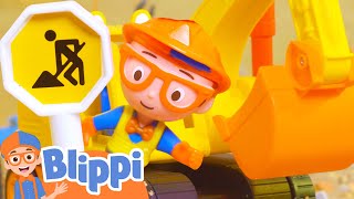 BLIPPI TOY MUSIC VIDEO  Blippi Excavator Song  Vehicle Songs for Kids [upl. by Thgirw]