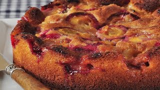 Plum Coffee Cake Recipe Demonstration  Joyofbakingcom [upl. by Xerxes]