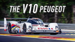 Onboard Peugeot 905 on Spa  HQ V10 sound [upl. by Schwinn]